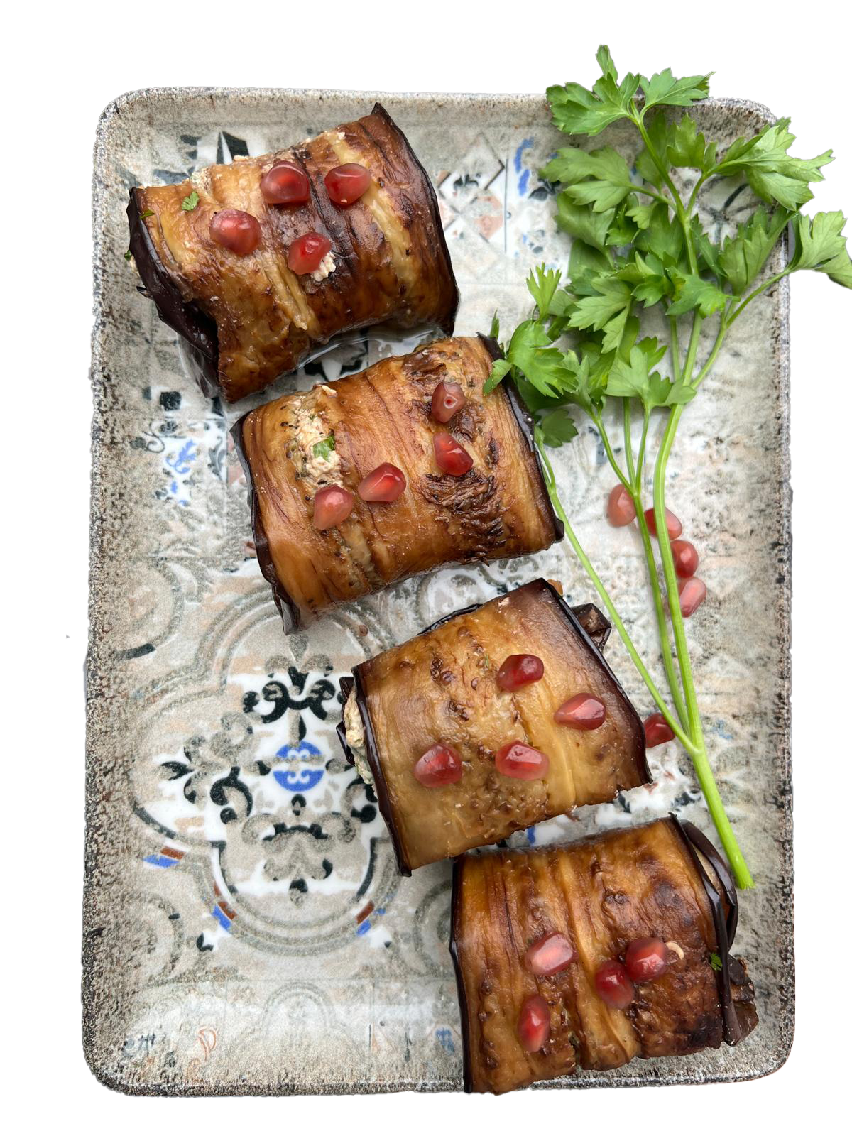 Eggplant Rolls with Walnut Paste